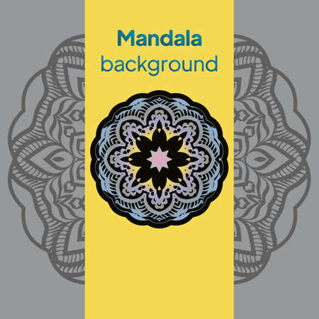 Luxury mandala background with arabesque pattern arabic east style for Wedding card, book cover. Vector illustrationのイラスト素材