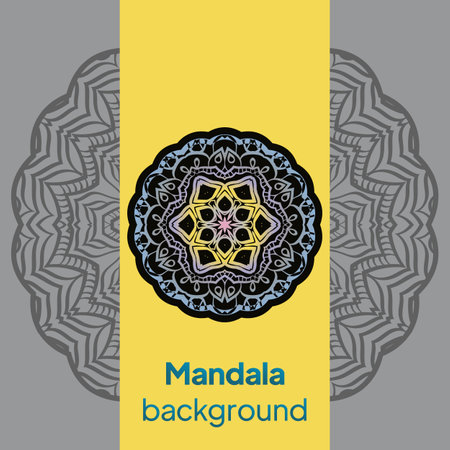 Luxury mandala background with arabesque pattern a for Wedding card, book cover. Vector illustrationのイラスト素材
