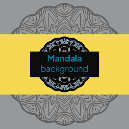 Vector indian Mandala. Template for greating card. Vector illustrationのイラスト素材