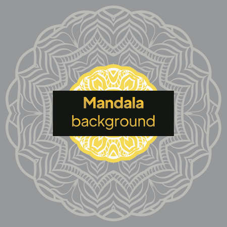 Luxury mandala background with arabesque pattern a for Wedding card, book cover. Vector illustrationのイラスト素材