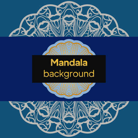 Luxury mandala background with arabesque pattern arabic east style for Wedding card, book cover. Vector illustrationのイラスト素材