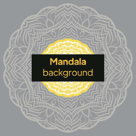 Luxury mandala background with arabesque pattern a for Wedding card, book cover. Vector illustrationのイラスト素材