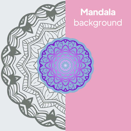 Flower Mandala. Printable package decorative elements. Vector illustrationのイラスト素材