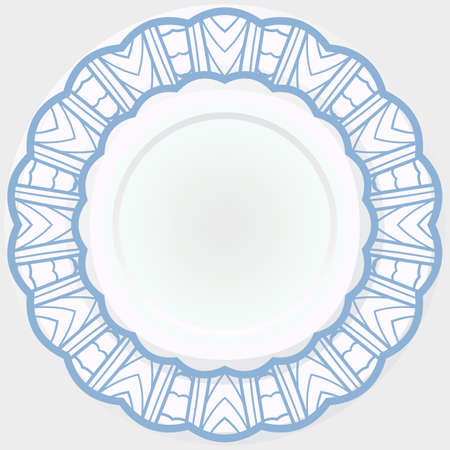 Digital drawing. Floral. round rosette. Oriental. Book Page. Vector.のイラスト素材