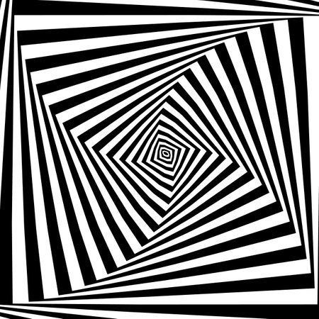 pattern of simple shape, geometric lines. Optical illusion. Vector illustration. As background, pictures, wallpapersのイラスト素材