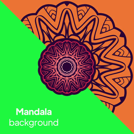 Flower-shaped mandala, Color pattern. Vector illustrationのイラスト素材