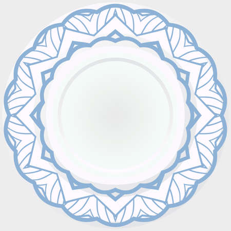 Modern and simple flower illustration. Round rosette. Vector illustrationのイラスト素材