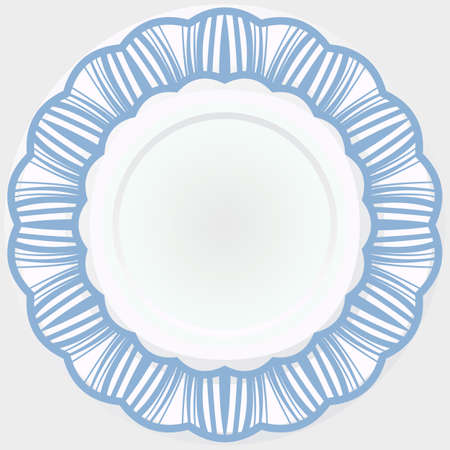 Easy mandala like flower. Round rosette. Vector iilustrationのイラスト素材