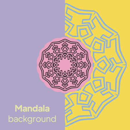 Flower Mandala. Vintage decorative elements. Oriental pattern. Vector illustration.のイラスト素材