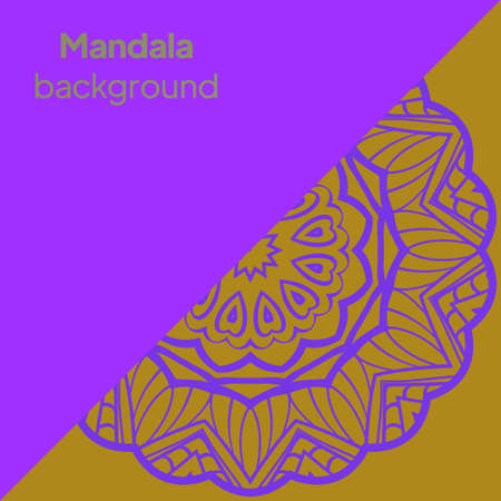 Ornament card with mandala. Geometric circle element. Vector illustrationのイラスト素材