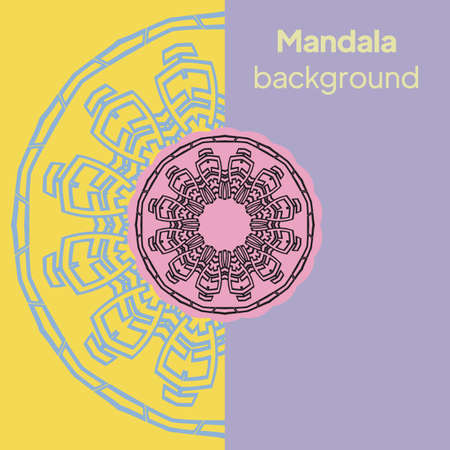 Luxury mandala background with arabesque pattern arabic east style for Wedding card, book cover. Vector illustrationのイラスト素材