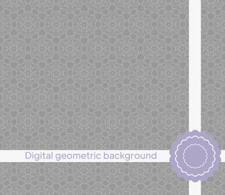 mirror seamless pattern with abstract floral and leave style. Repeating sample figure and line. For modern interiors design, wallpaper, textile industry. Vector illustrationのイラスト素材