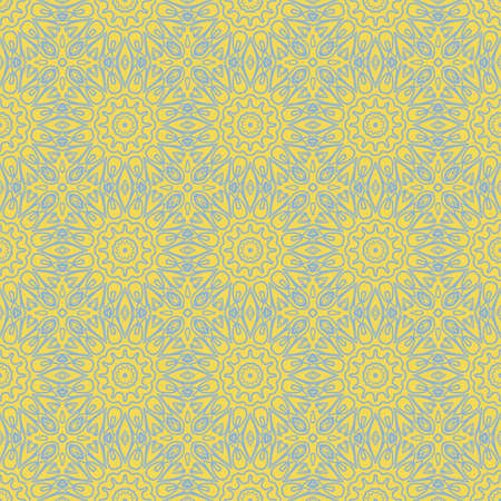 mirror seamless pattern with abstract floral and leave style. Repeating sample figure and line. For modern interiors design, wallpaper, textile industry. Vector illustrationのイラスト素材