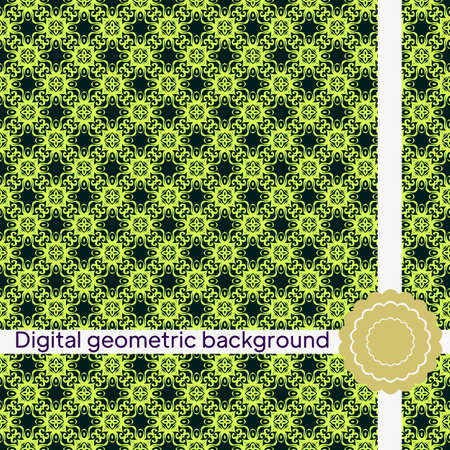 mirror seamless pattern with abstract floral and leave style. Repeating sample figure and line. For modern interiors design, wallpaper, textile industry. Vector illustrationのイラスト素材