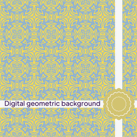 mirror seamless pattern with abstract floral and leave style. Repeating sample figure and line. For modern interiors design, wallpaper, textile industry. Vector illustrationのイラスト素材