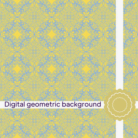 mirror seamless pattern with abstract floral and leave style. Repeating sample figure and line. For modern interiors design, wallpaper, textile industry. Vector illustrationのイラスト素材