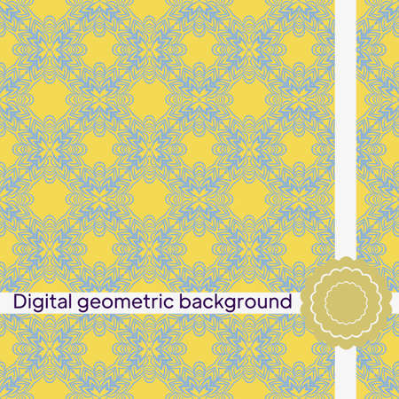mirror seamless pattern with abstract floral and leave style. Repeating sample figure and line. For modern interiors design, wallpaper, textile industry. Vector illustrationのイラスト素材