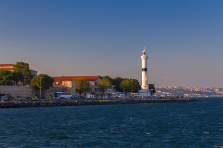 Lighthouse in Istanbul at the eveningの写真素材