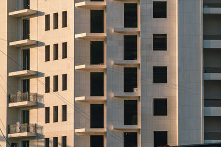 Modern unfinished building detail, architectural elements of modern house
