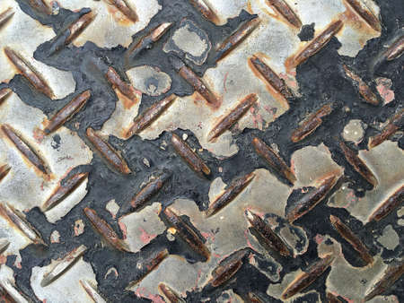ribbed sheet with rusty surfaceの写真素材