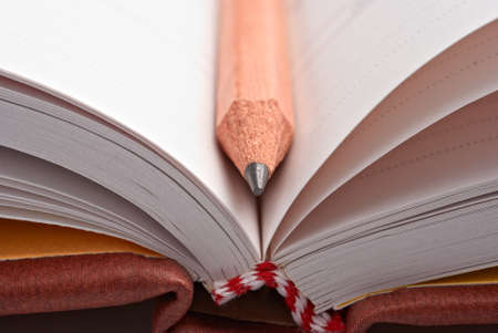 Close-up pencil on personal diaryの写真素材