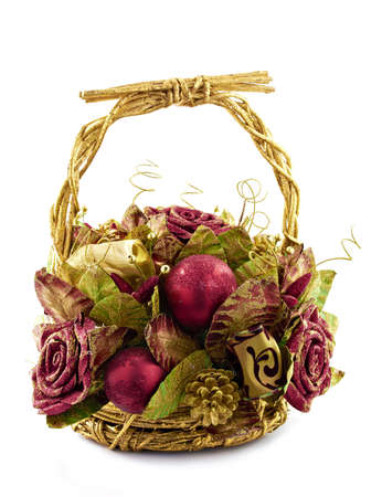 Christmas basketの写真素材