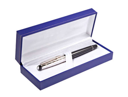 Gift pen in a boxの写真素材