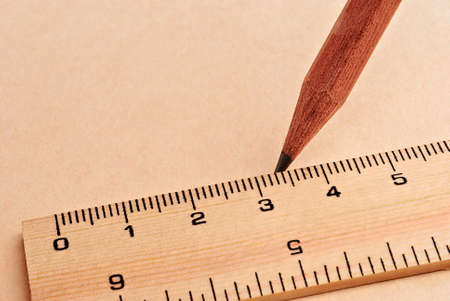 Pencil and rulerの写真素材