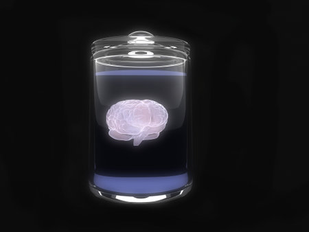 brain in a glasの写真素材