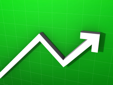 rising statisticの写真素材