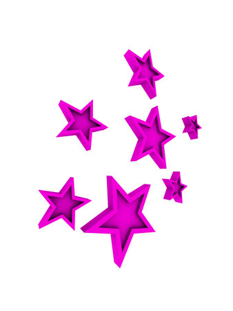 pink starsの写真素材