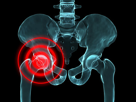 x-ray hip inflammationの写真素材
