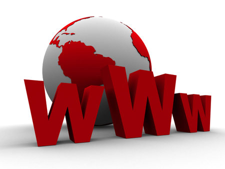 globe and internet signの写真素材