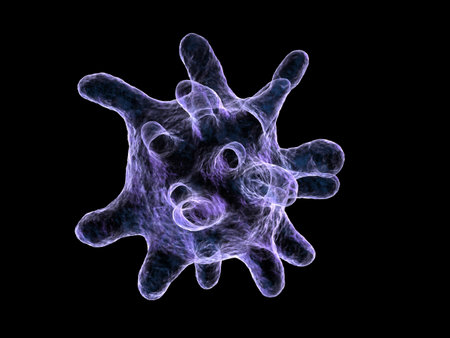 close up of an isolated macrophageの写真素材