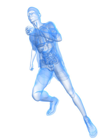 transparent running man
