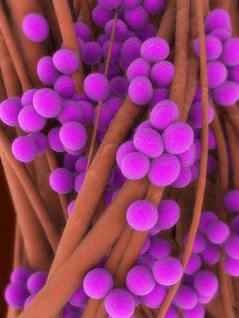 staphylococcus aureus - close up