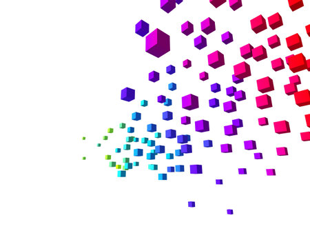 abstract colorful cubes
