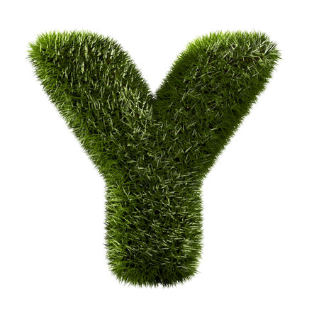 grass alphabet - Yの写真素材