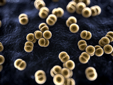 3d rendered scientific illustration of some bacteria