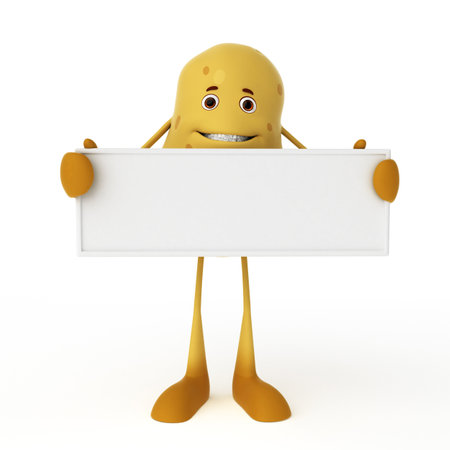 3d rendered illustration of a food character - potatoの写真素材