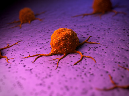 3d rendered illustration of a cancer cellの写真素材