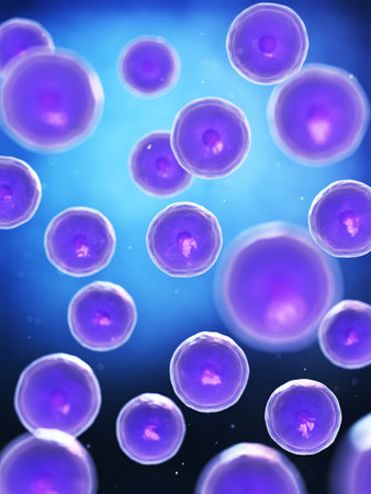 conceptual illustration of some cellsの写真素材