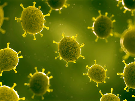 scientific illustration - generic virus illustrationの写真素材