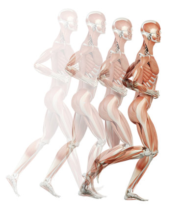 running cycle illustration - the musclesの写真素材
