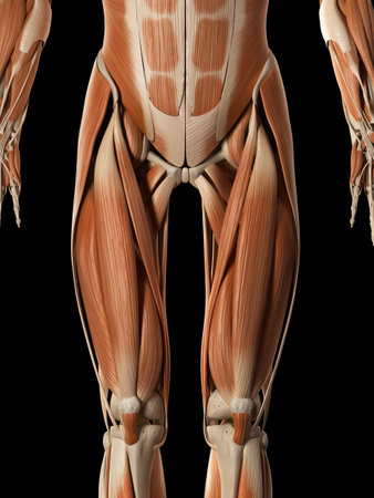 medical illustration of the male muscular system