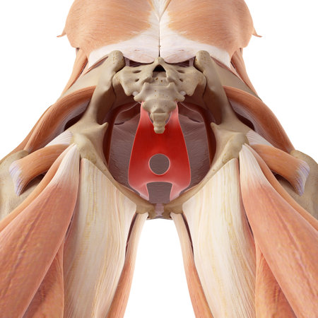 medically accurate illustration of the levator aniの写真素材