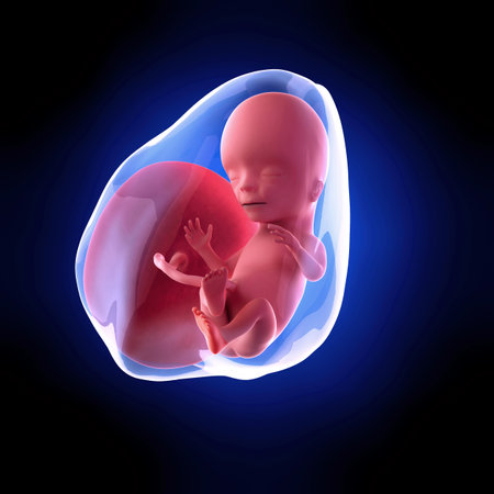 weekly development of a human fetus - week 15の写真素材