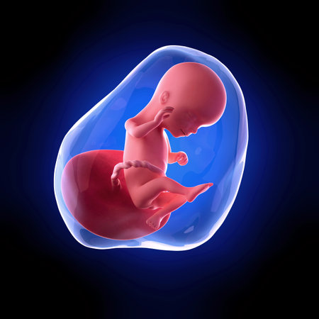 weekly development of a human fetus - week 16の写真素材