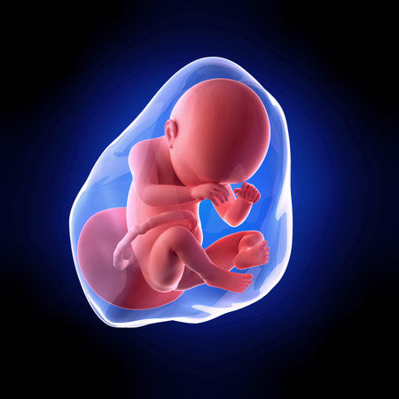 weekly development of a human fetus - week 38の写真素材