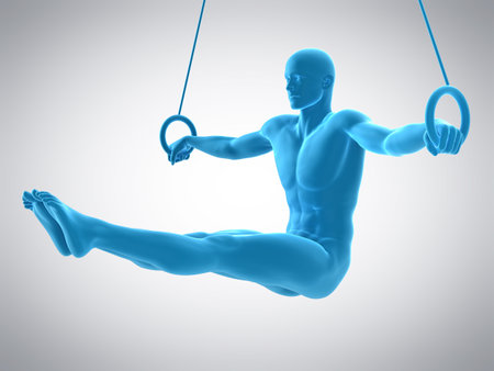 medically accurate 3d illustration of an athleteの写真素材